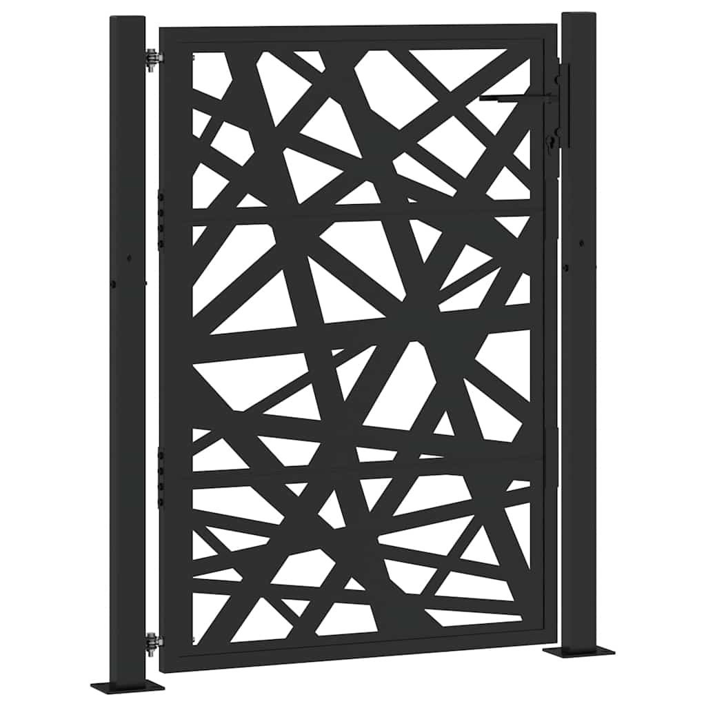 Vidaxxl Tor mit Beleuchtung Design 100x125 cm Stahl schwarz