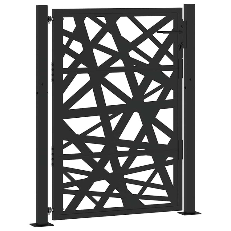 Vidaxxl Tor mit Beleuchtung Design 100x125 cm Stahl schwarz