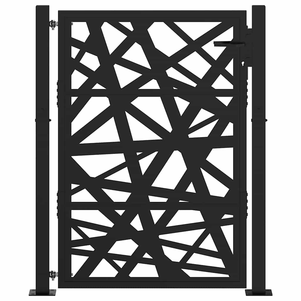 Vidaxxl Tor mit Beleuchtung Design 100x125 cm Stahl schwarz