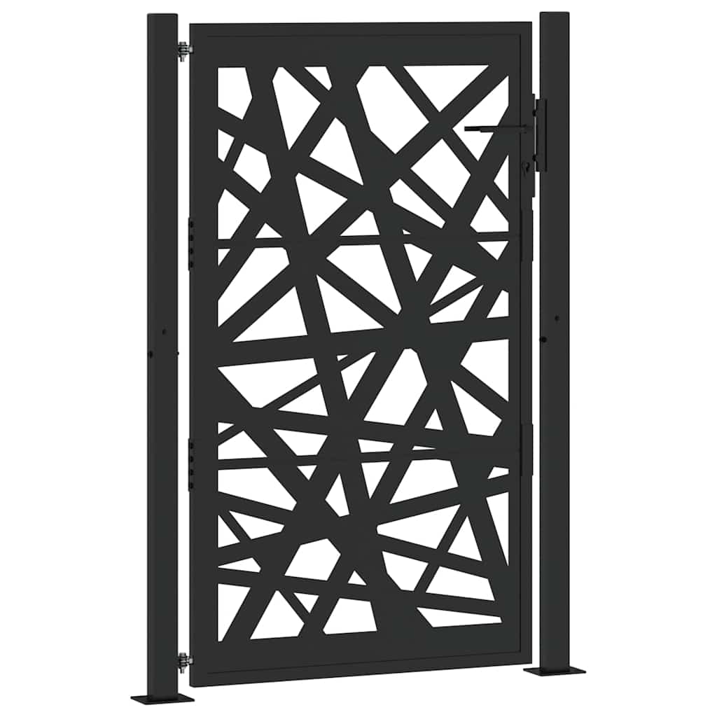 Vidaxxl Tor mit Beleuchtung Design 100x150 cm Stahl schwarz