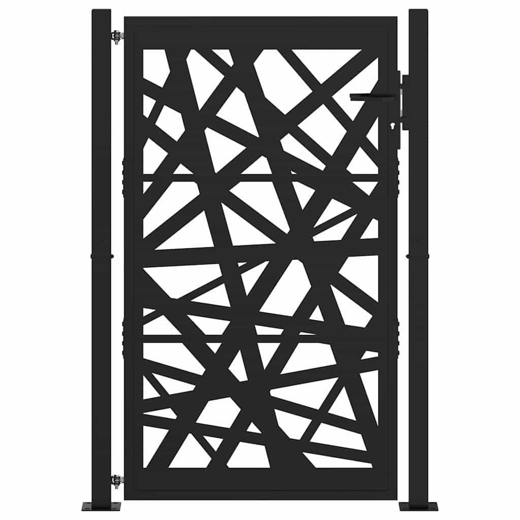 Vidaxxl Tor mit Beleuchtung Design 100x150 cm Stahl schwarz