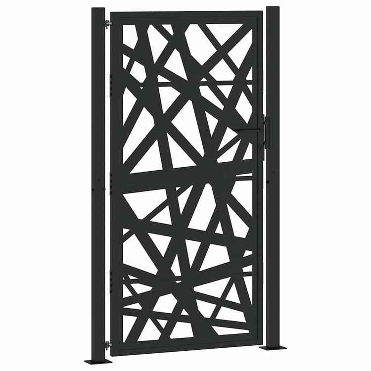Vidaxxl Tor mit Beleuchtung Design 100x175 cm Stahl schwarz
