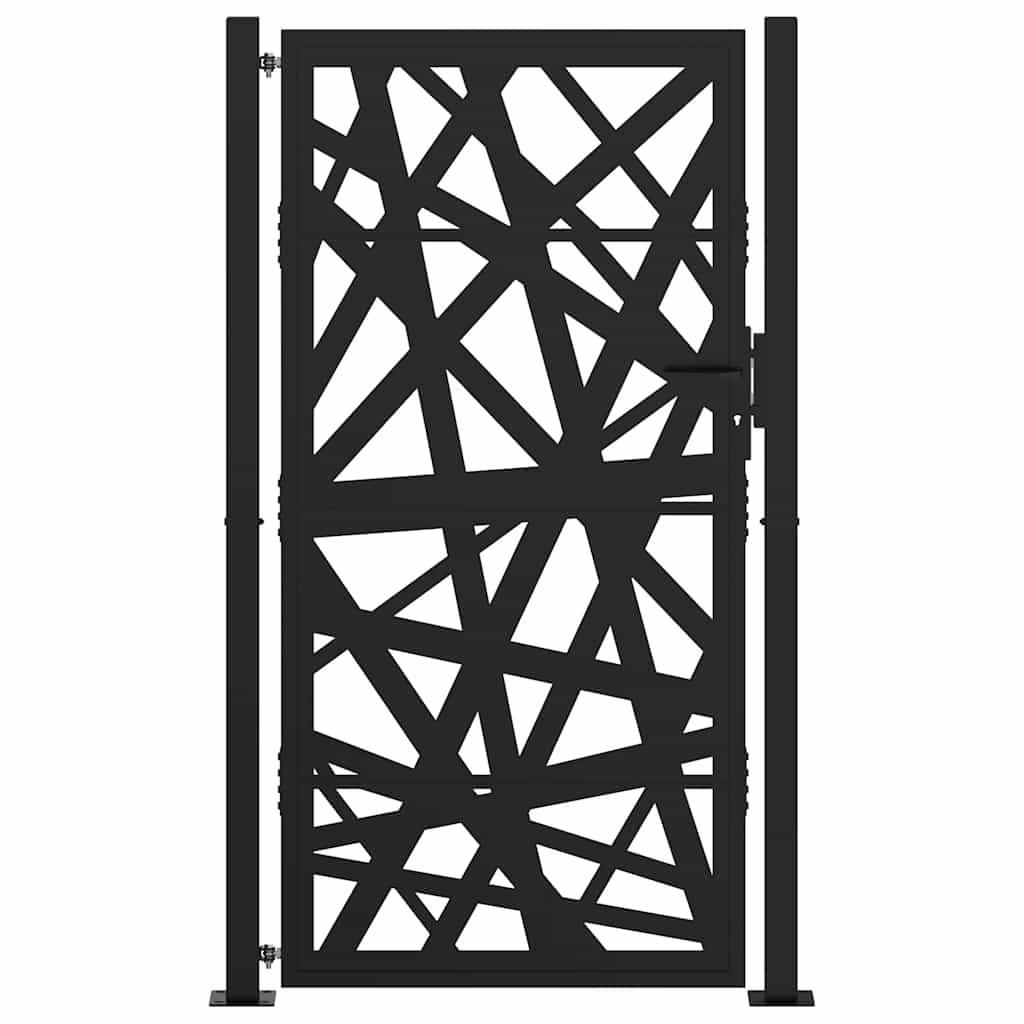 Vidaxxl Tor mit Beleuchtung Design 100x175 cm Stahl schwarz
