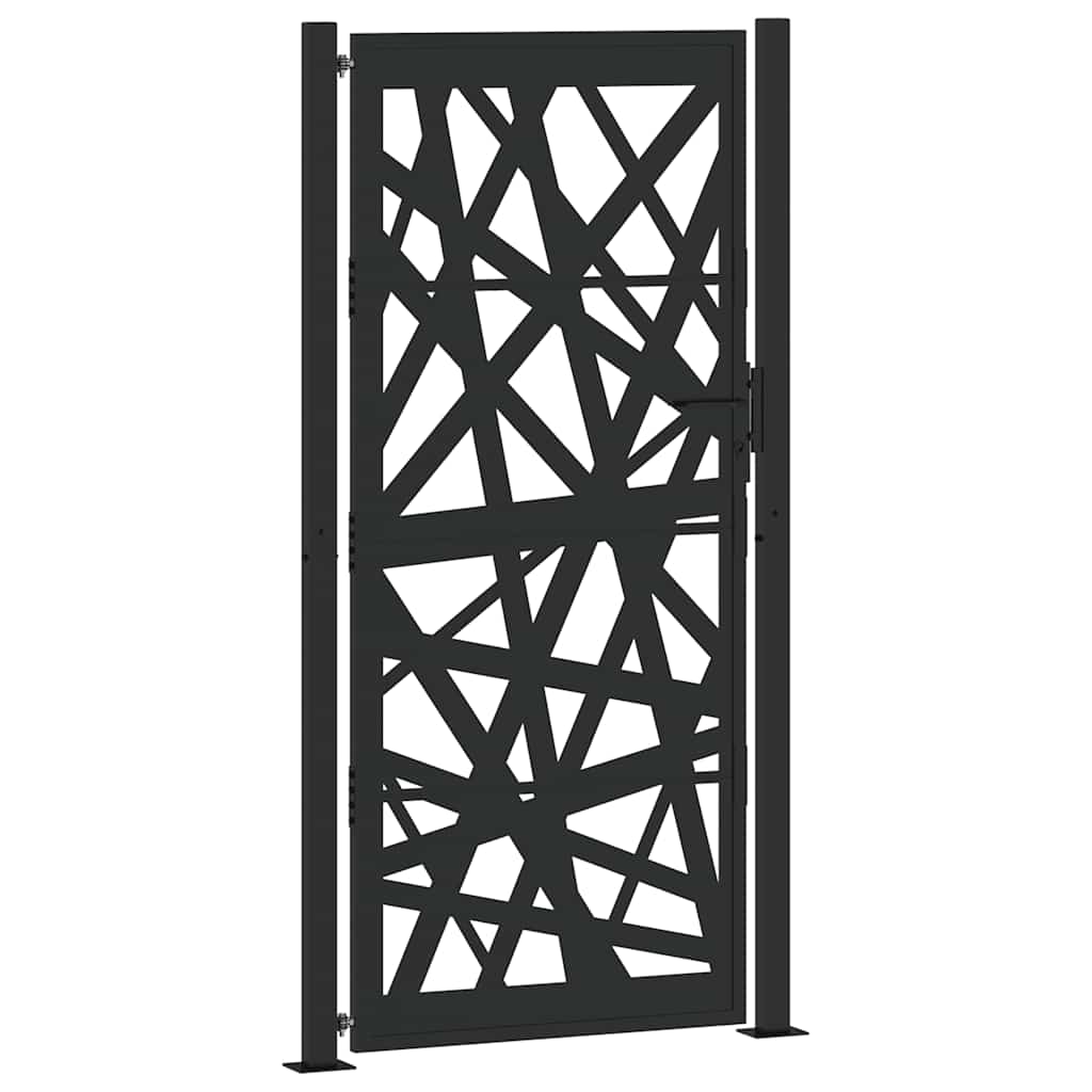 Vidaxxl Tor mit Beleuchtung Design 100x200 cm Stahl schwarz