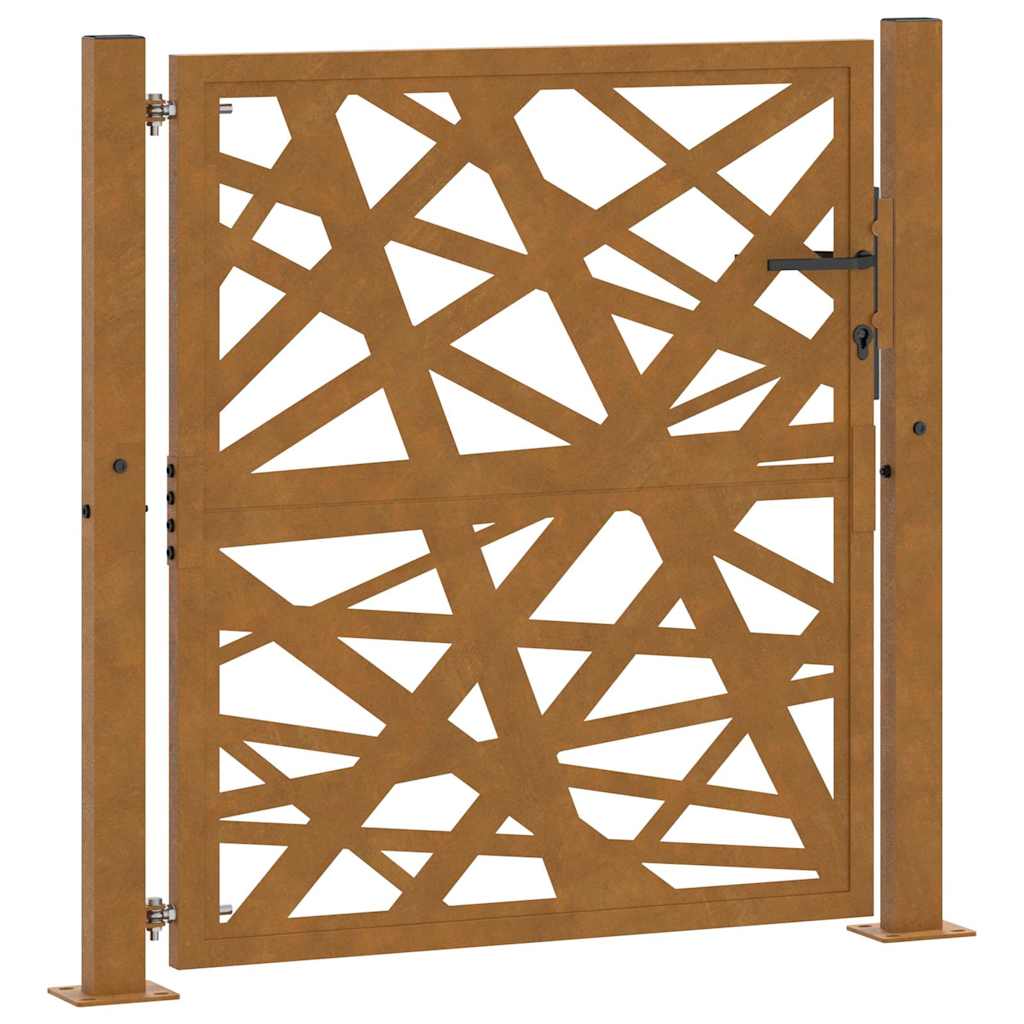 Vidaxxl Tor mit Beleuchtung Design 100x100 cm wetterfester Stahl