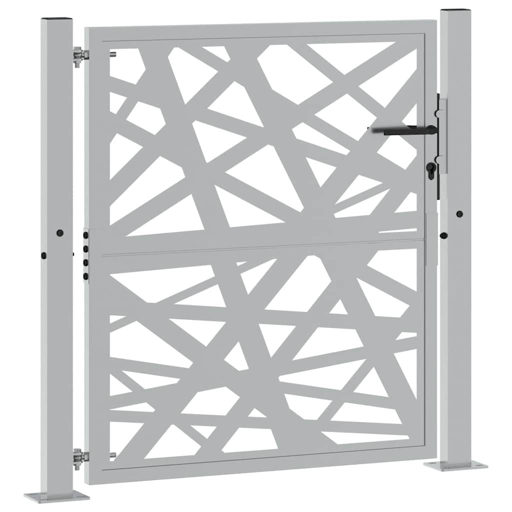Vidaxxl Tor mit Beleuchtung Design 100x100 cm wetterfester Stahl