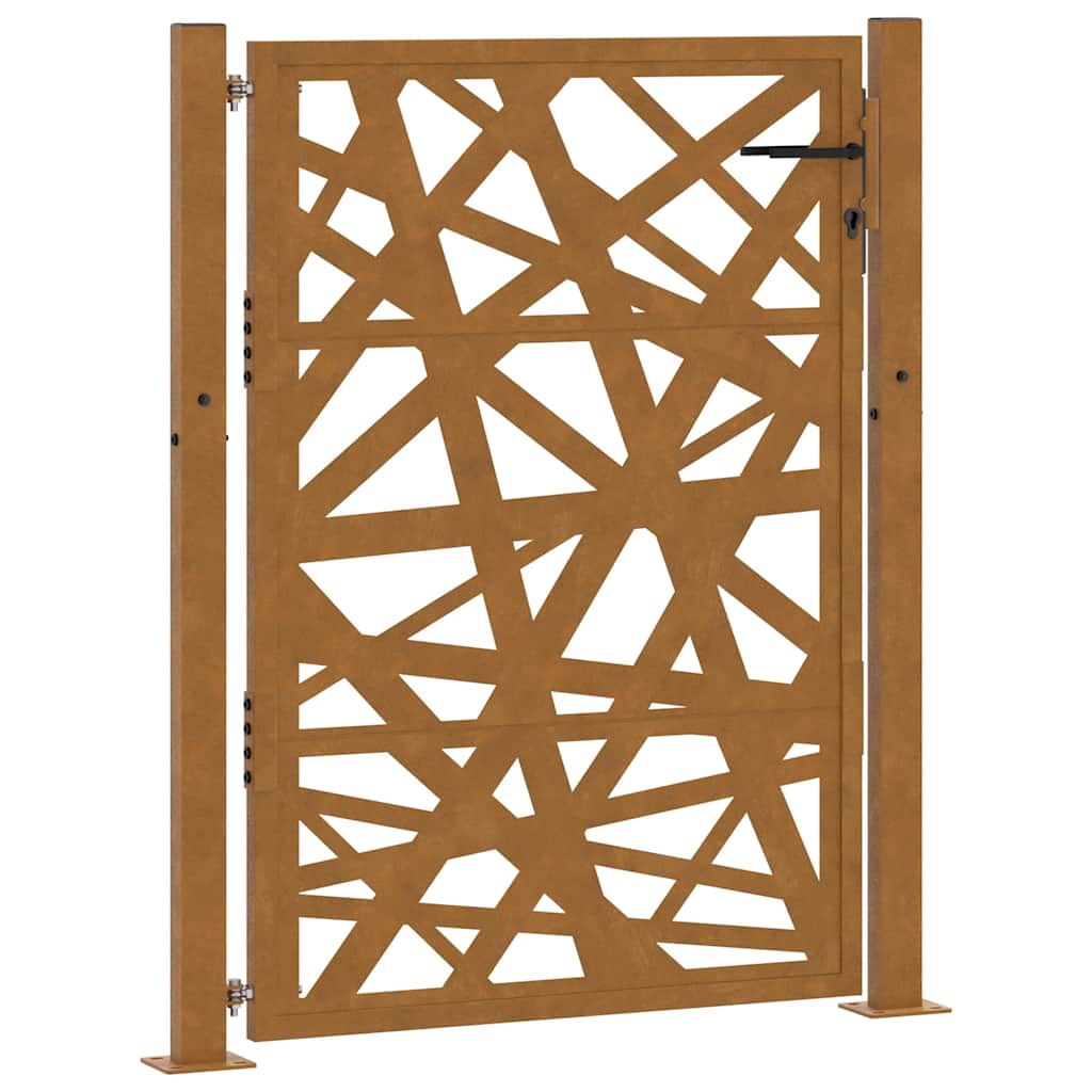 Vidaxxl Tor mit Beleuchtung Design 100x125 cm wetterfester Stahl