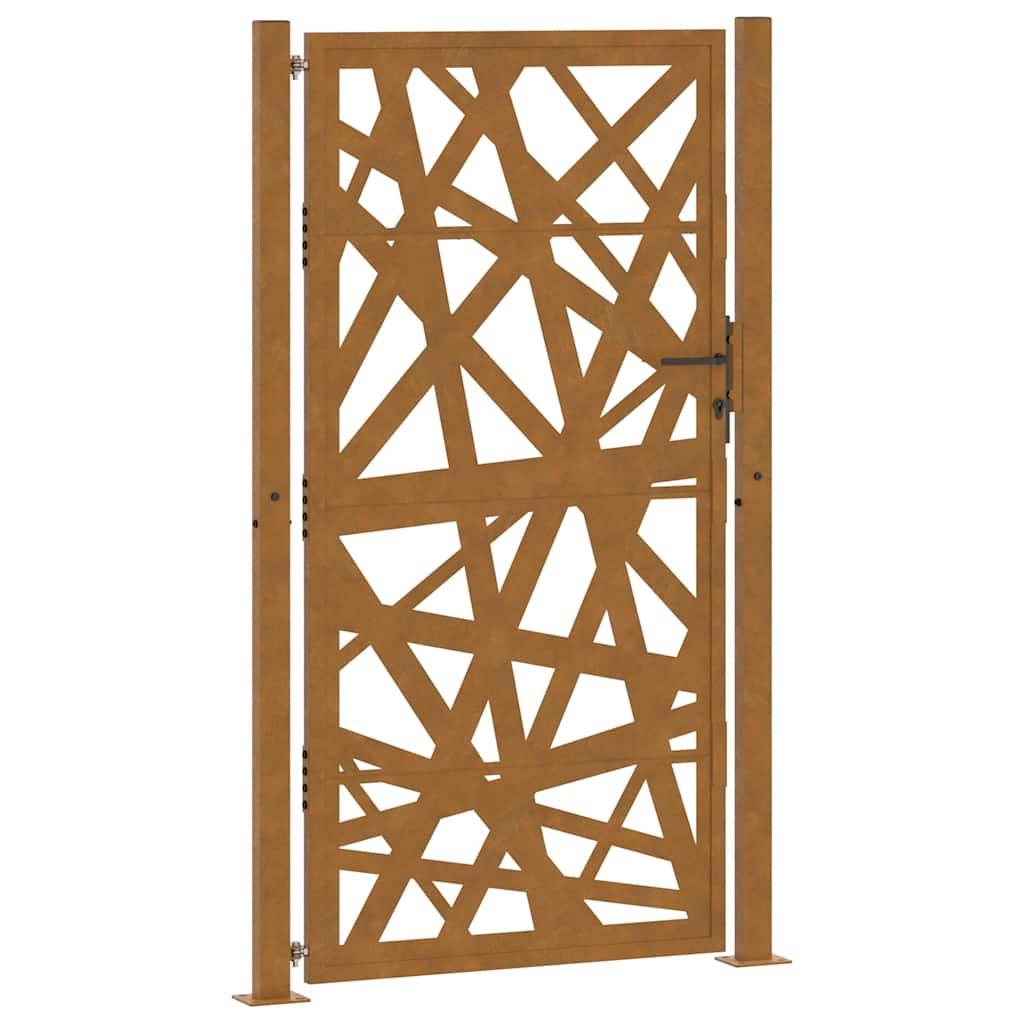 Vidaxxl Tor mit Beleuchtung Design 100x175 cm wetterfester Stahl