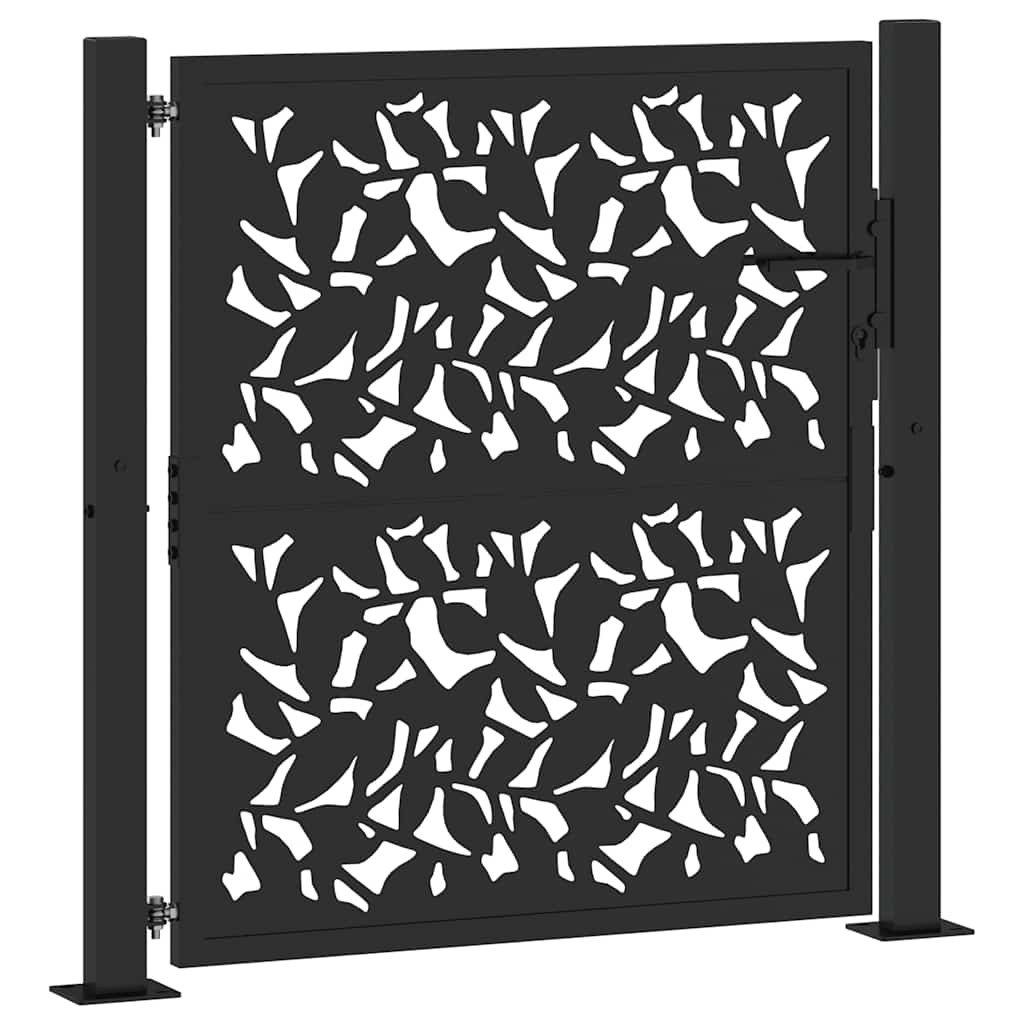Vidaxxl Tor mit Flügeldesign 100x100 cm Stahl schwarz