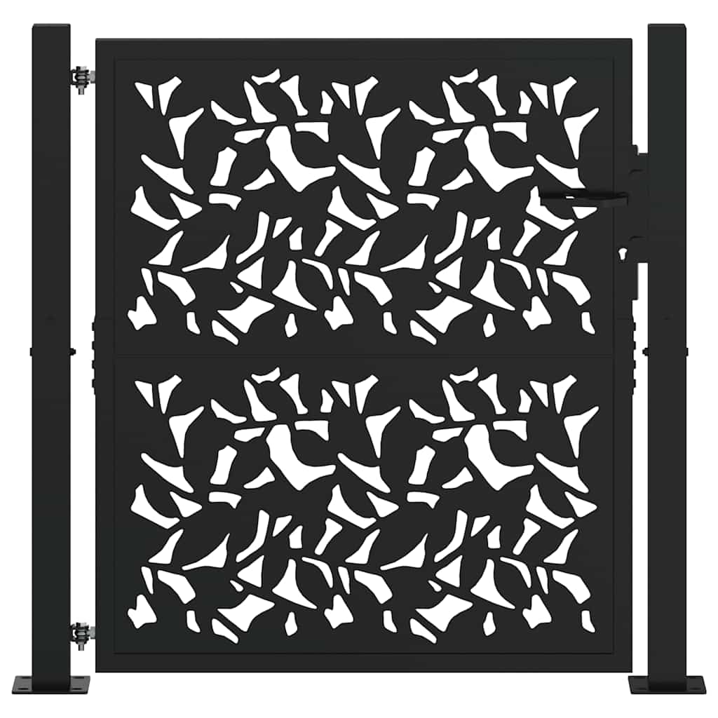 Vidaxxl Tor mit Flügeldesign 100x100 cm Stahl schwarz