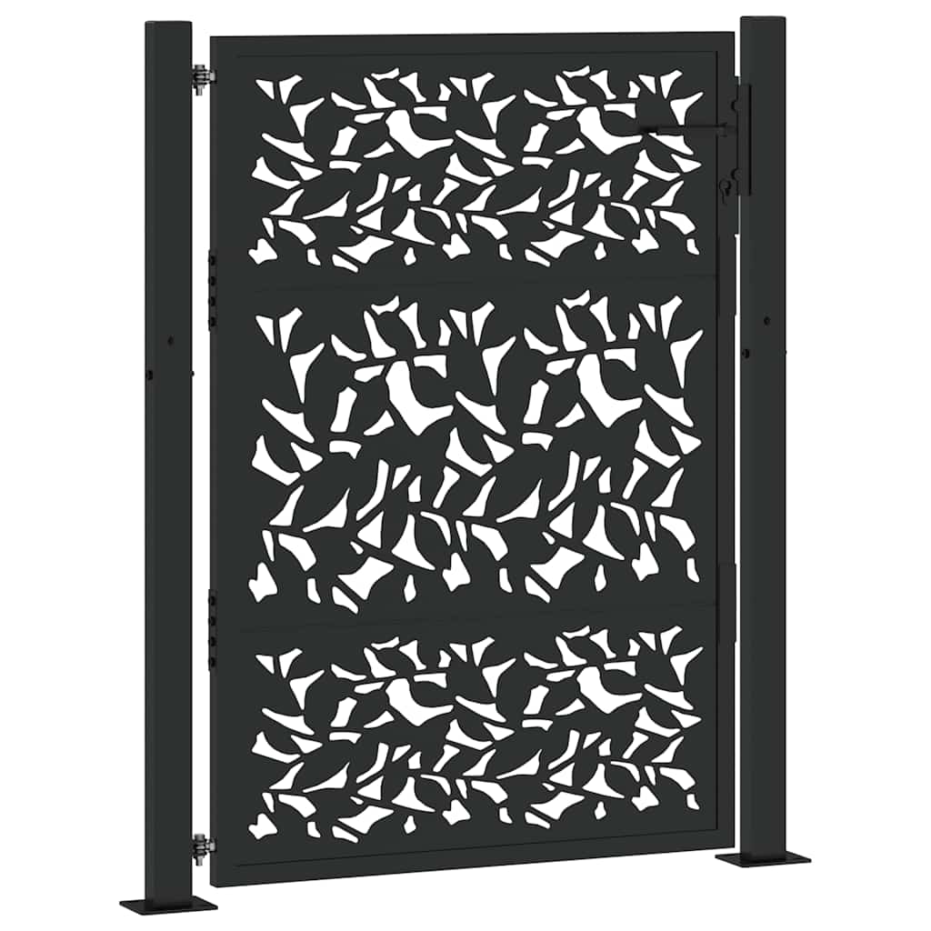 Vidaxxl Tor mit Flügeldesign 100x125 cm Stahl schwarz
