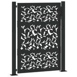 Vidaxxl Tor mit Flügeldesign 100x125 cm Stahl schwarz - afbeelding 2