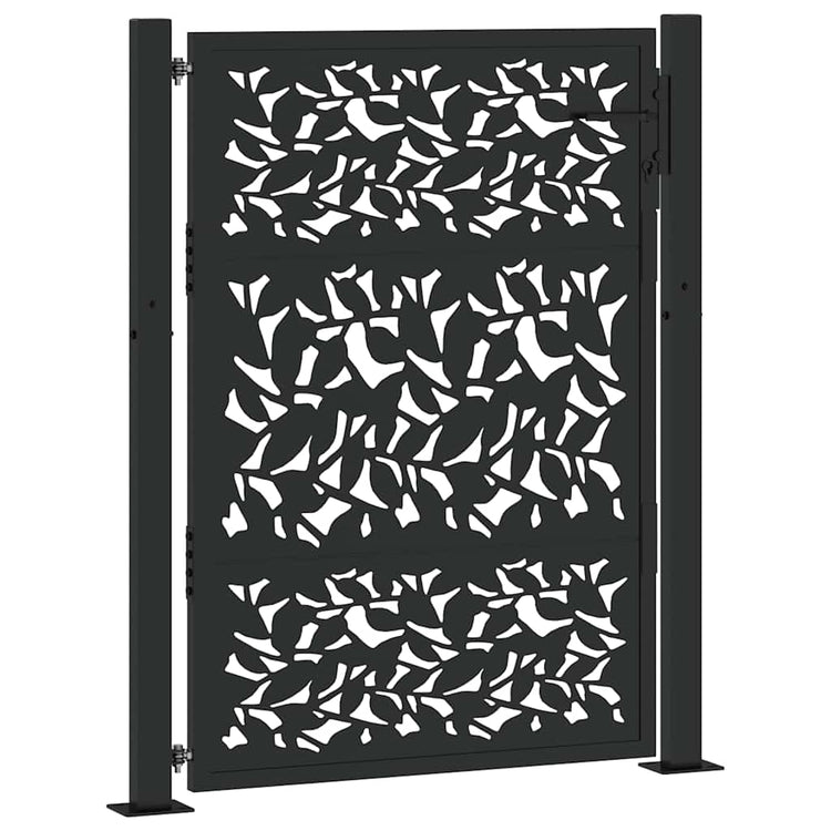 Vidaxxl Tor mit Flügeldesign 100x125 cm Stahl schwarz