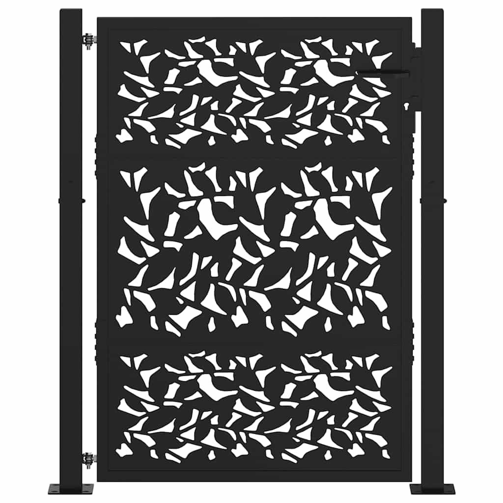 Vidaxxl Tor mit Flügeldesign 100x125 cm Stahl schwarz