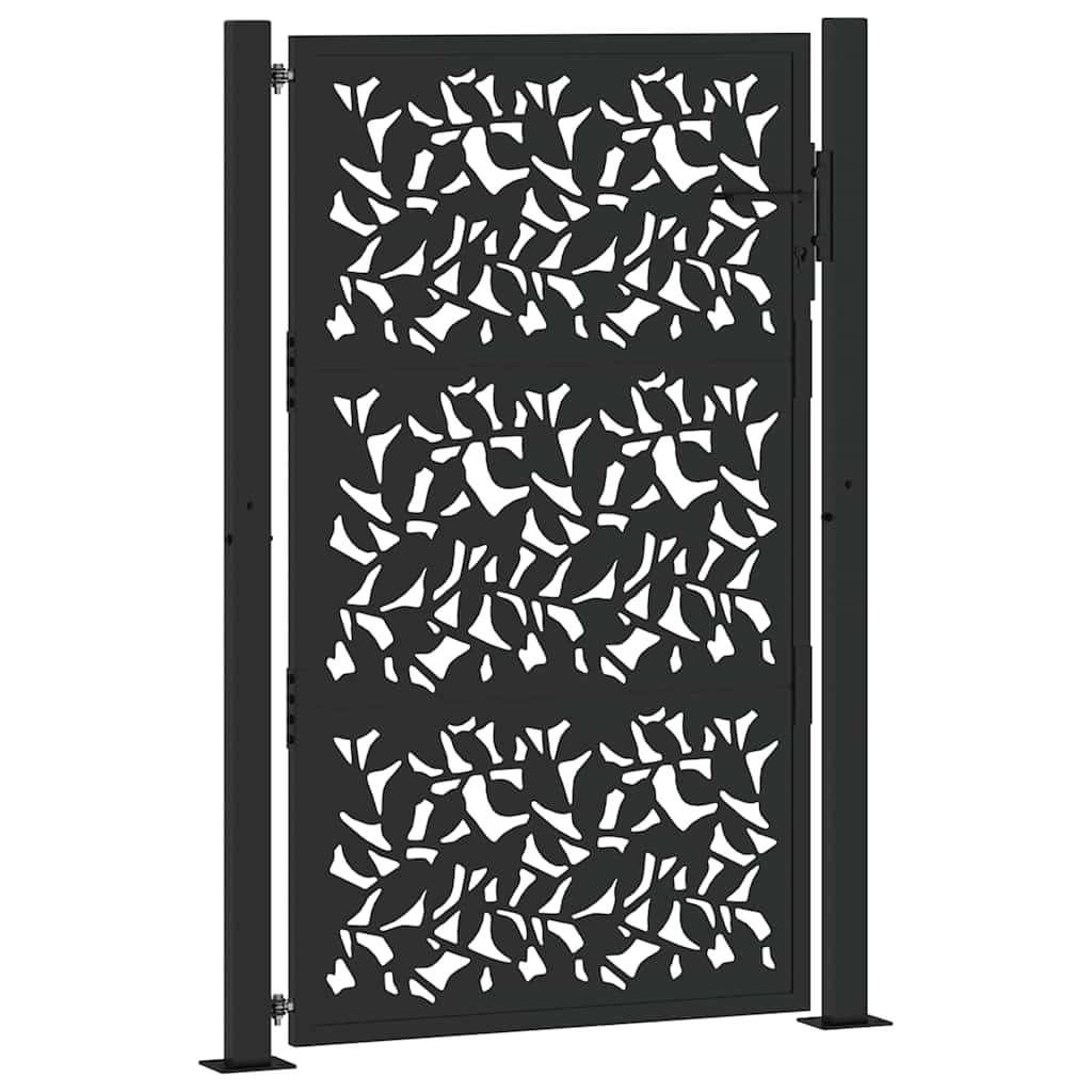 Vidaxxl Tor mit Flügeldesign 100x150 cm Stahl schwarz