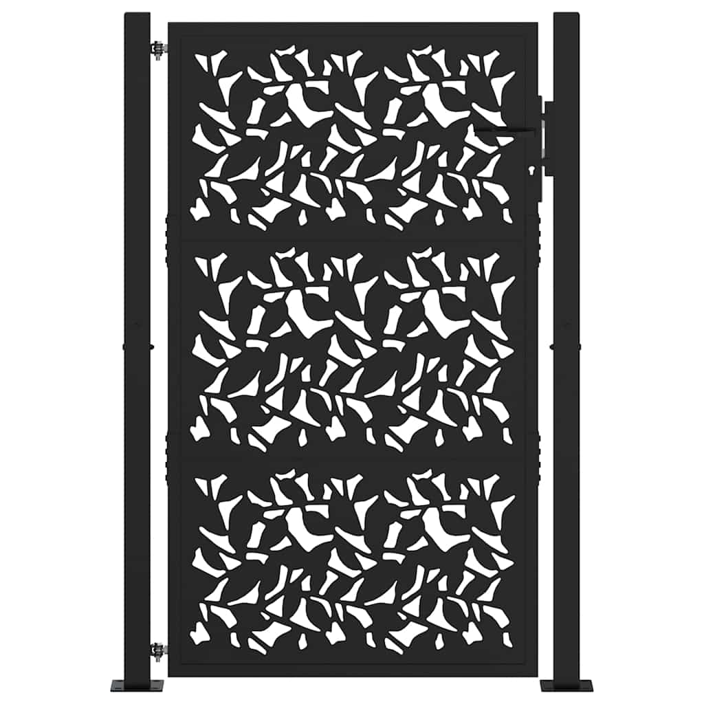 Vidaxxl Tor mit Flügeldesign 100x150 cm Stahl schwarz