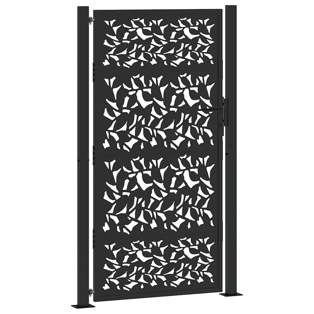 Vidaxxl Tor mit Flügeldesign 100x175 cm Stahl schwarz