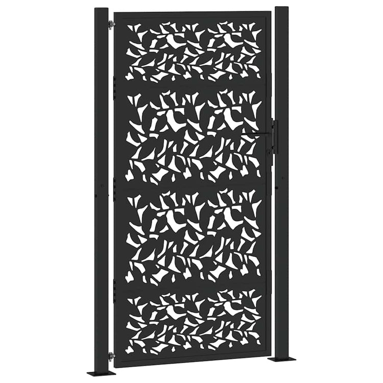Vidaxxl Tor mit Flügeldesign 100x175 cm Stahl schwarz