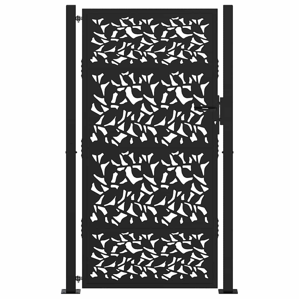 Vidaxxl Tor mit Flügeldesign 100x175 cm Stahl schwarz