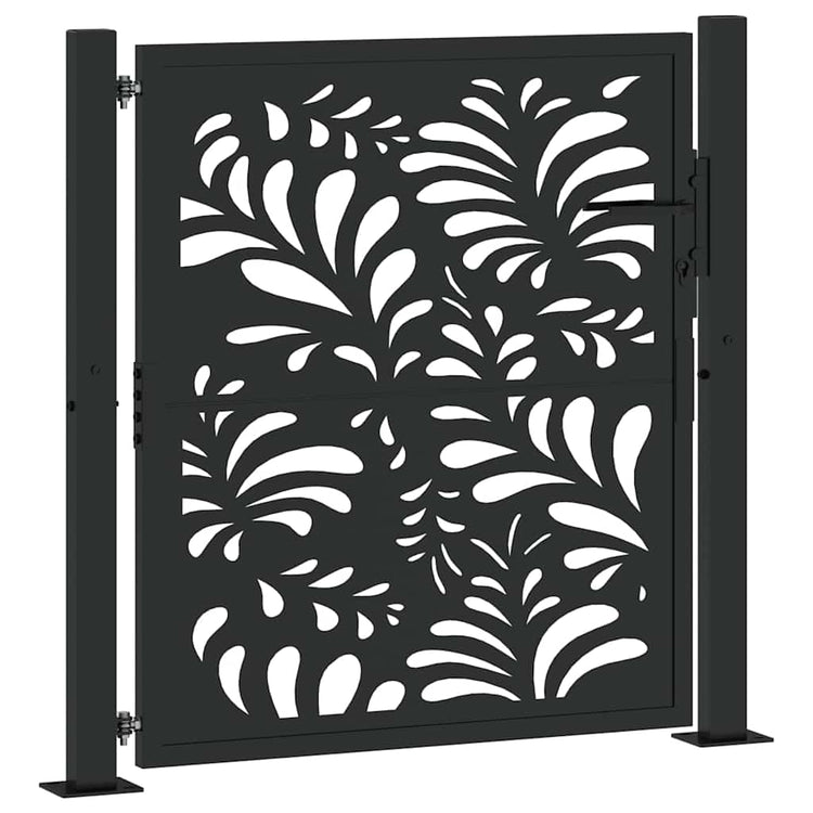 Vidaxxl Tor mit Wellendesign 100x100 cm Stahl schwarz