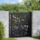 Vidaxxl Tor mit Wellendesign 100x100 cm Stahl schwarz
