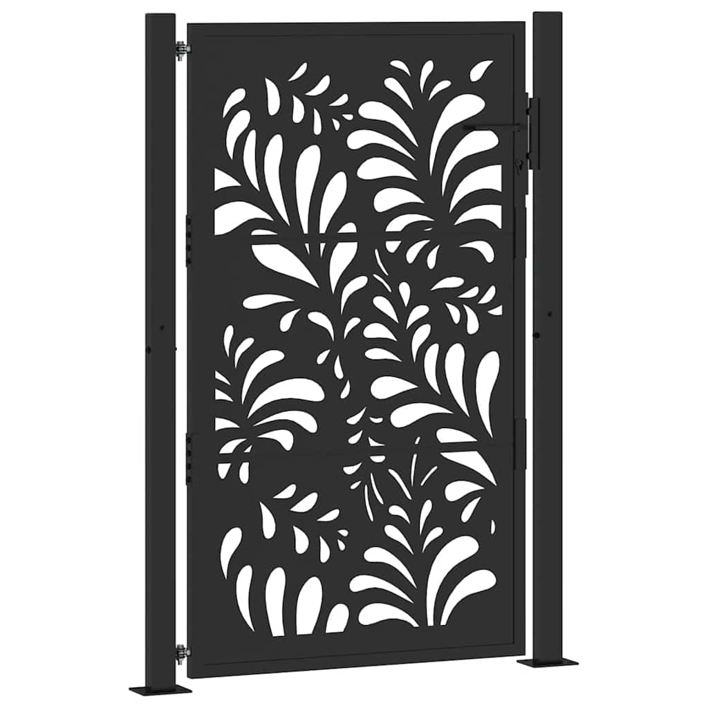 Vidaxxl Tor mit Wellendesign 100x150 cm Stahl schwarz