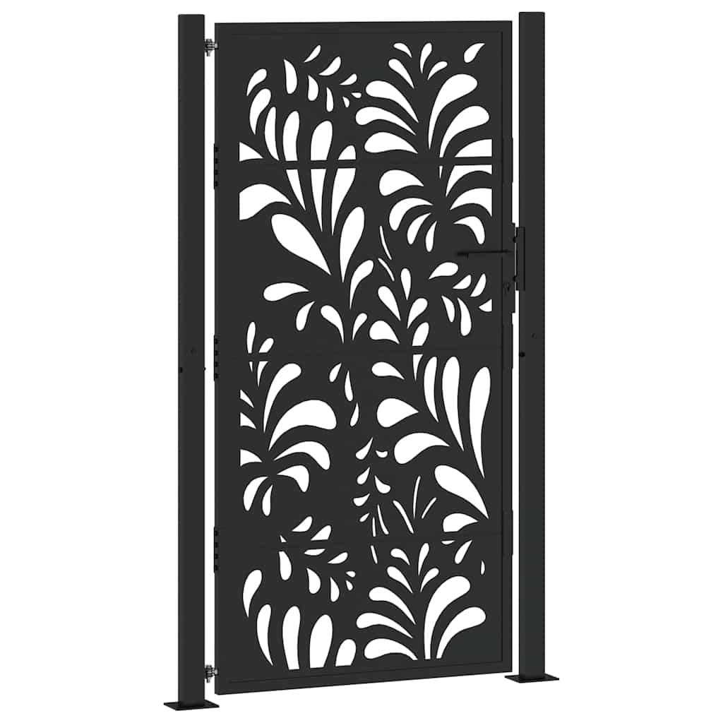 Vidaxxl Tor mit Wellendesign 100x175 cm Stahl schwarz