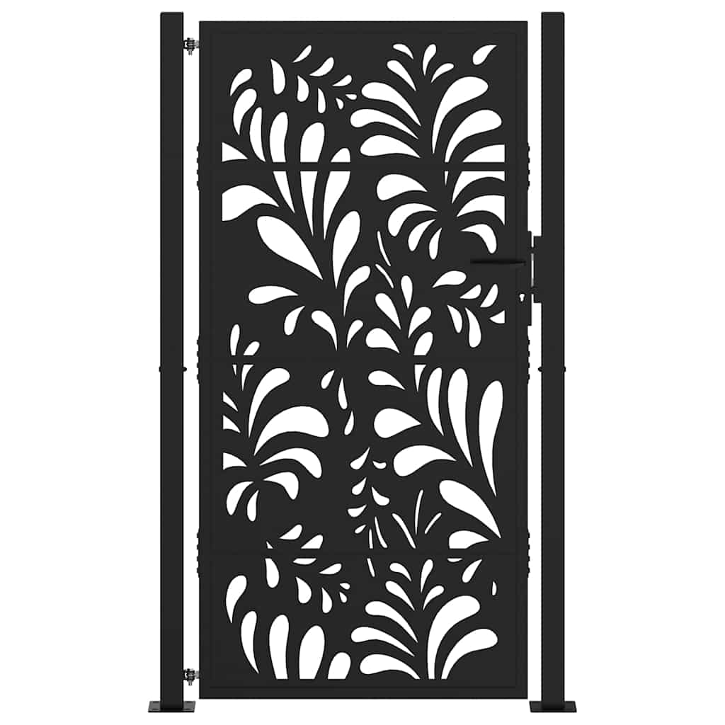 Vidaxxl Tor mit Wellendesign 100x175 cm Stahl schwarz