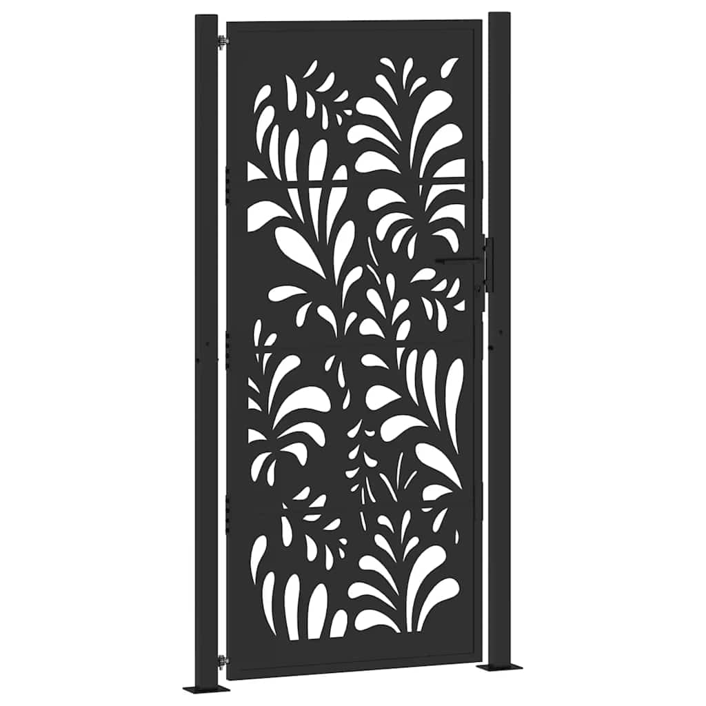 Vidaxxl Tor mit Wellendesign 100x200 cm Stahl schwarz