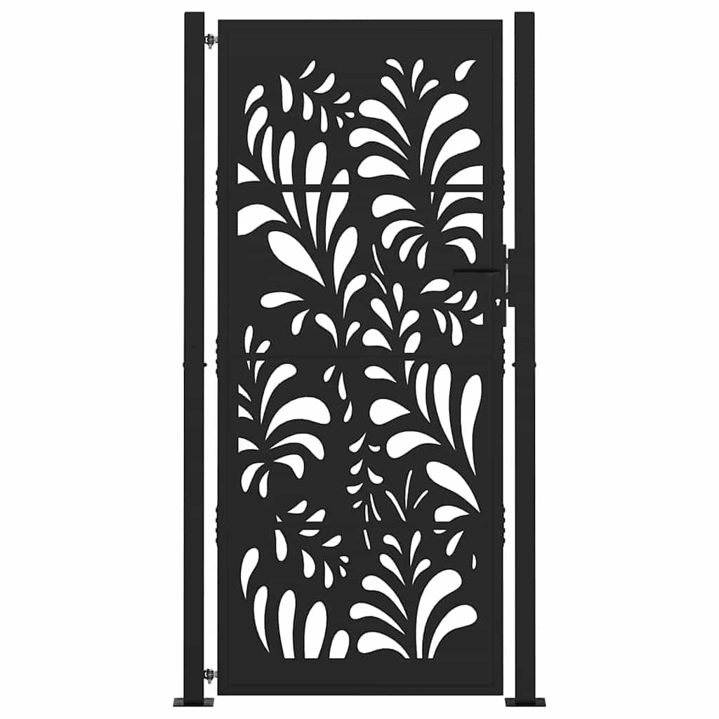 Vidaxxl Tor mit Wellendesign 100x200 cm Stahl schwarz