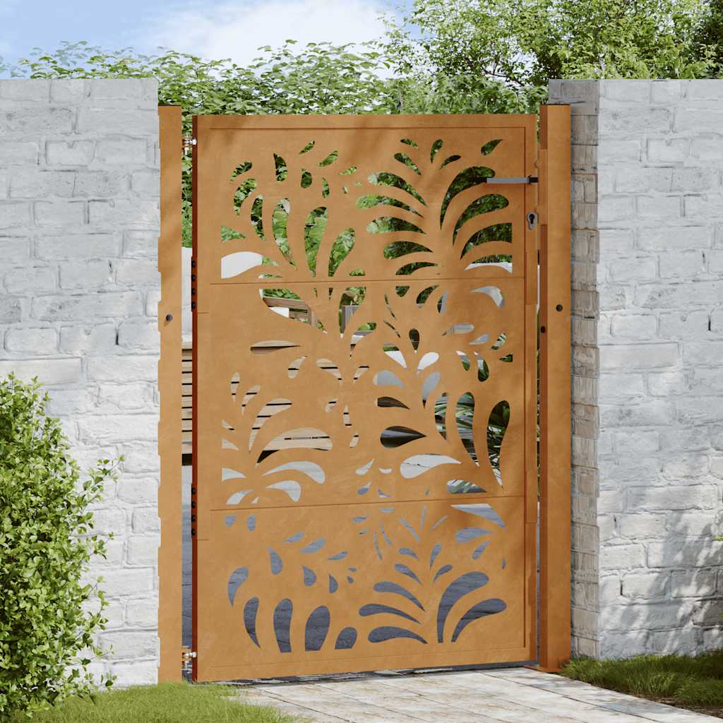 Vidaxxl Tor mit Wellendesign 100x150 cm wetterfester Stahl