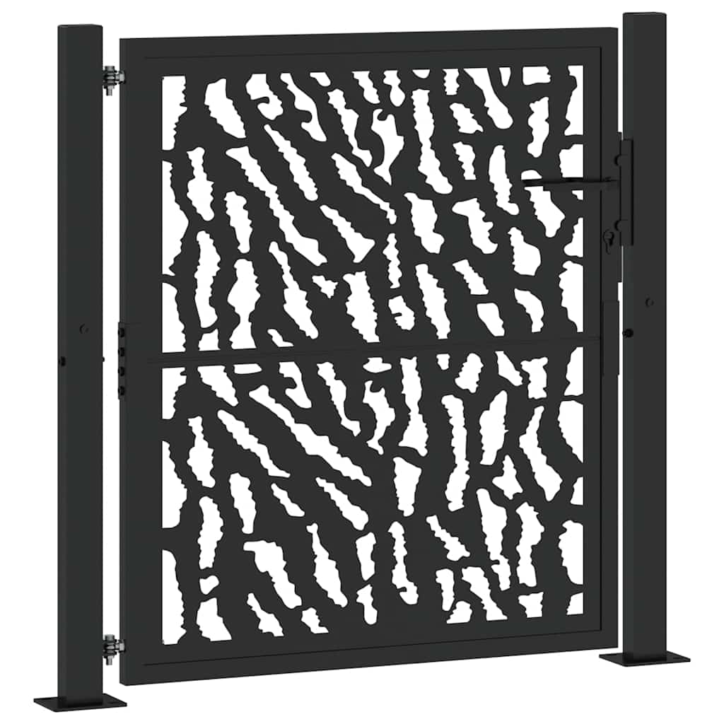 Vidaxxl Tor mit Schienendesign 100x100 cm Stahl schwarz