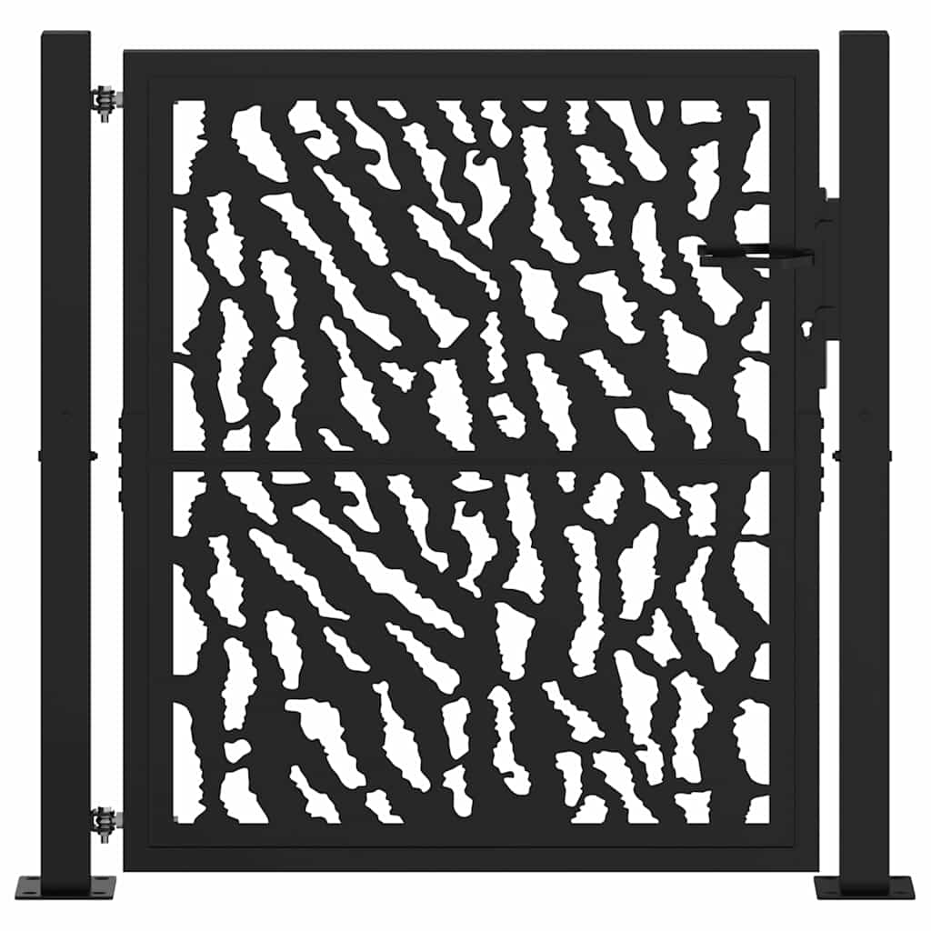 Vidaxxl Tor mit Schienendesign 100x100 cm Stahl schwarz