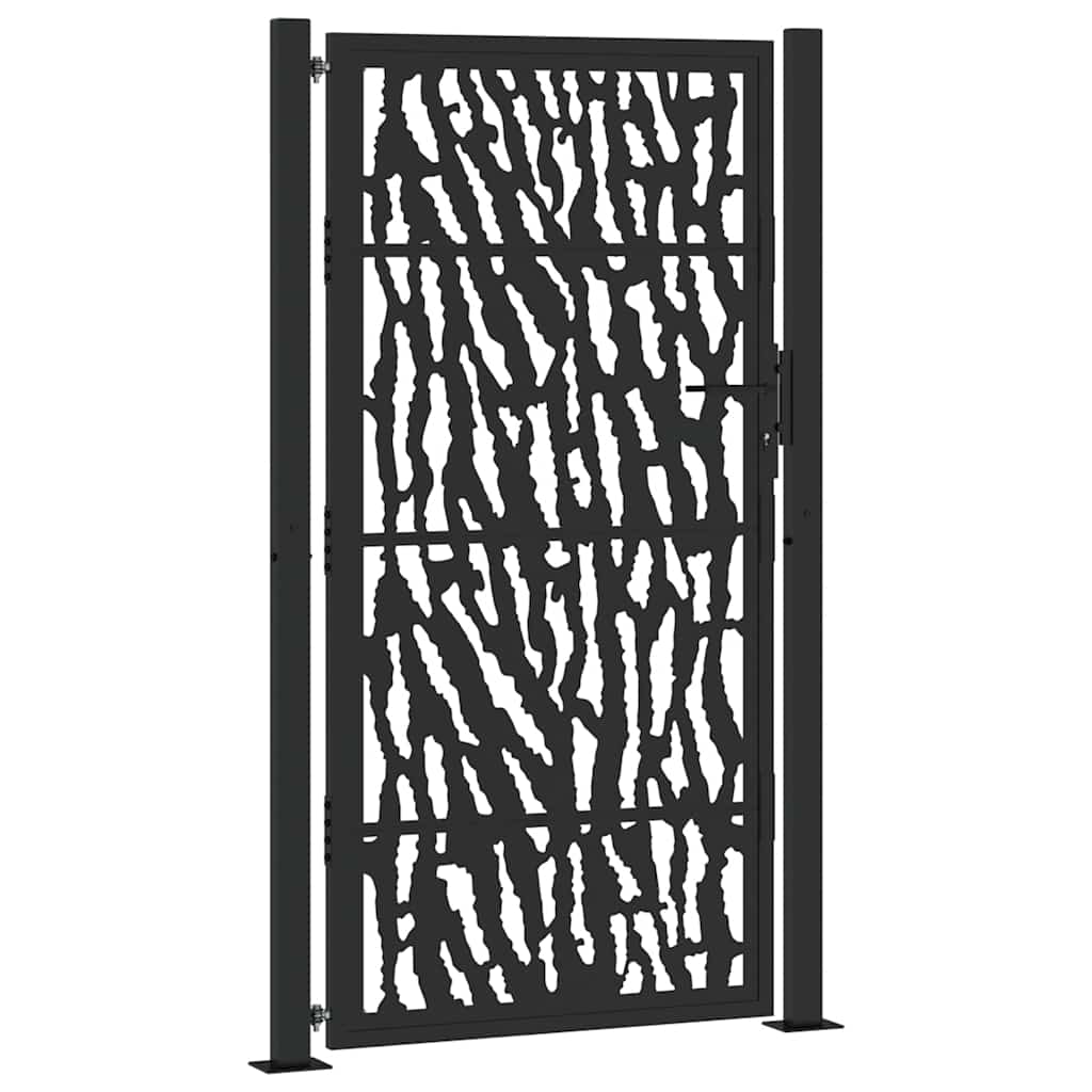 Vidaxxl Tor mit Schienendesign 100x175 cm Stahl schwarz