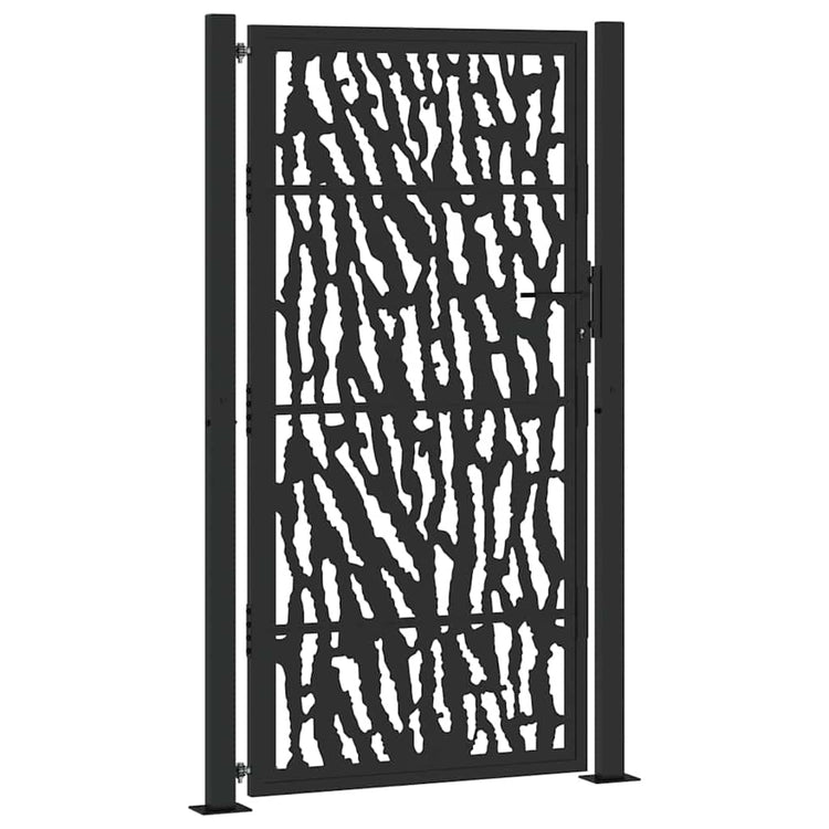 Vidaxxl Tor mit Schienendesign 100x175 cm Stahl schwarz