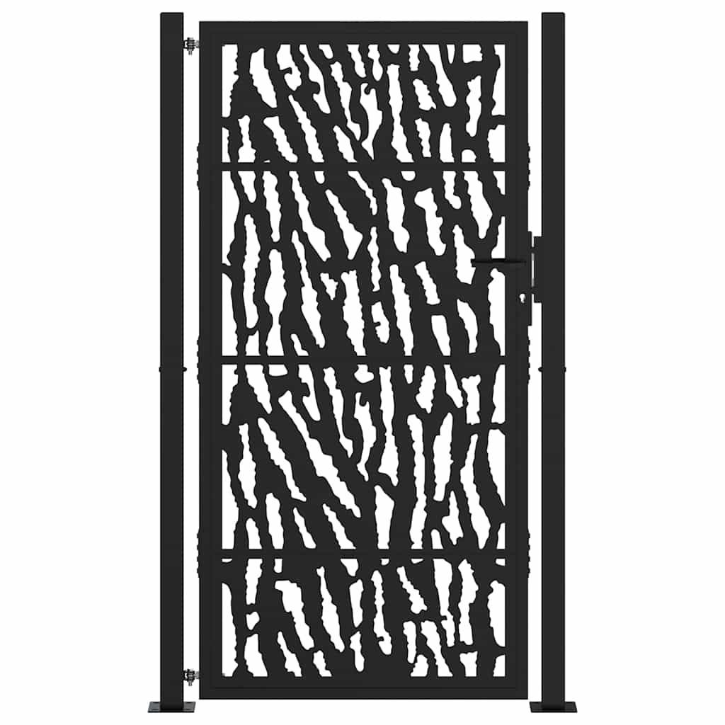 Vidaxxl Tor mit Schienendesign 100x175 cm Stahl schwarz