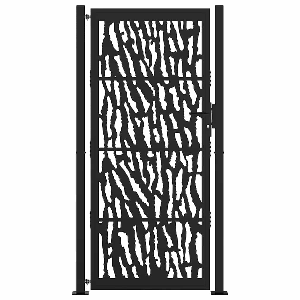Vidaxxl Tor mit Schienendesign 100x200 cm Stahl schwarz