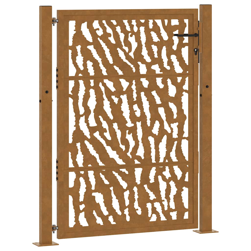 Vidaxxl-Tor mit Schienendesign 100x125 cm aus wetterfestem Stahl
