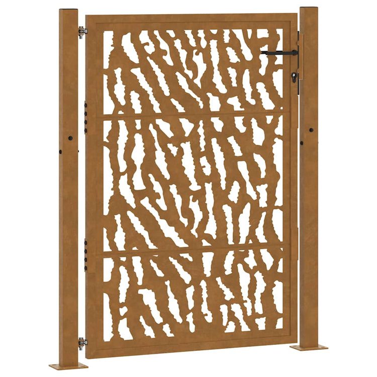 Vidaxxl-Tor mit Schienendesign 100x125 cm aus wetterfestem Stahl