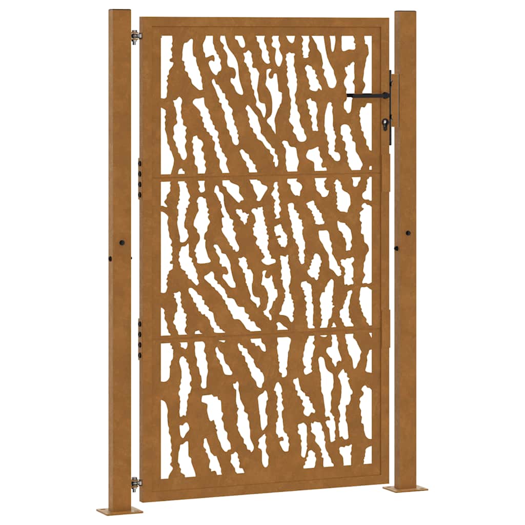 Vidaxxl-Tor mit Schienendesign 100x150 cm aus wetterfestem Stahl