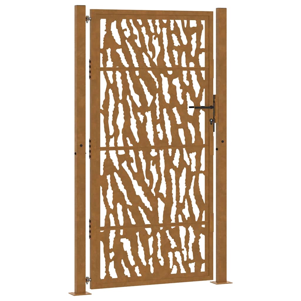 Vidaxxl-Tor mit Schienendesign 100x200 cm aus wetterfestem Stahl