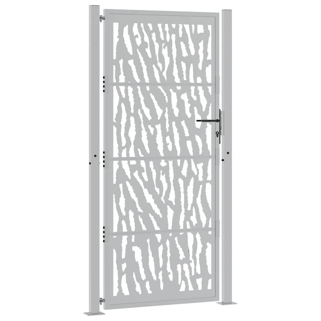 Vidaxxl-Tor mit Schienendesign 100x200 cm aus wetterfestem Stahl