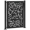 Vidaxxl Tor mit Flammendesign 100x125 cm Stahl schwarz
