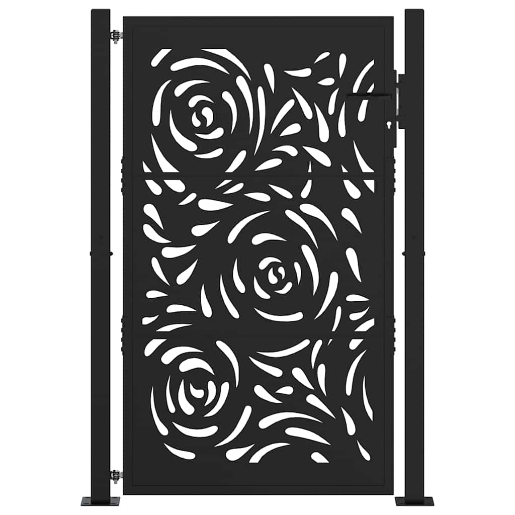 Vidaxxl Tor mit Flammendesign 100x150 cm Stahl schwarz