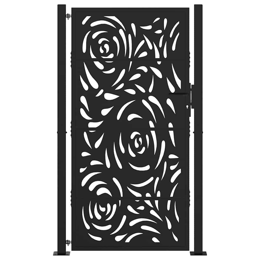 Vidaxxl Tor mit Flammendesign 100x175 cm Stahl schwarz