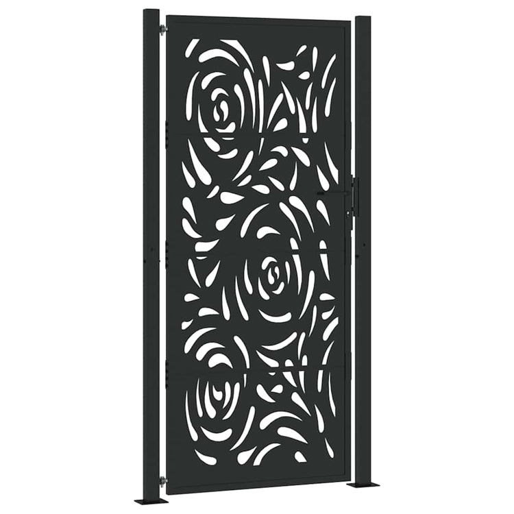 Vidaxxl Tor mit Flammendesign 100x200 cm Stahl schwarz