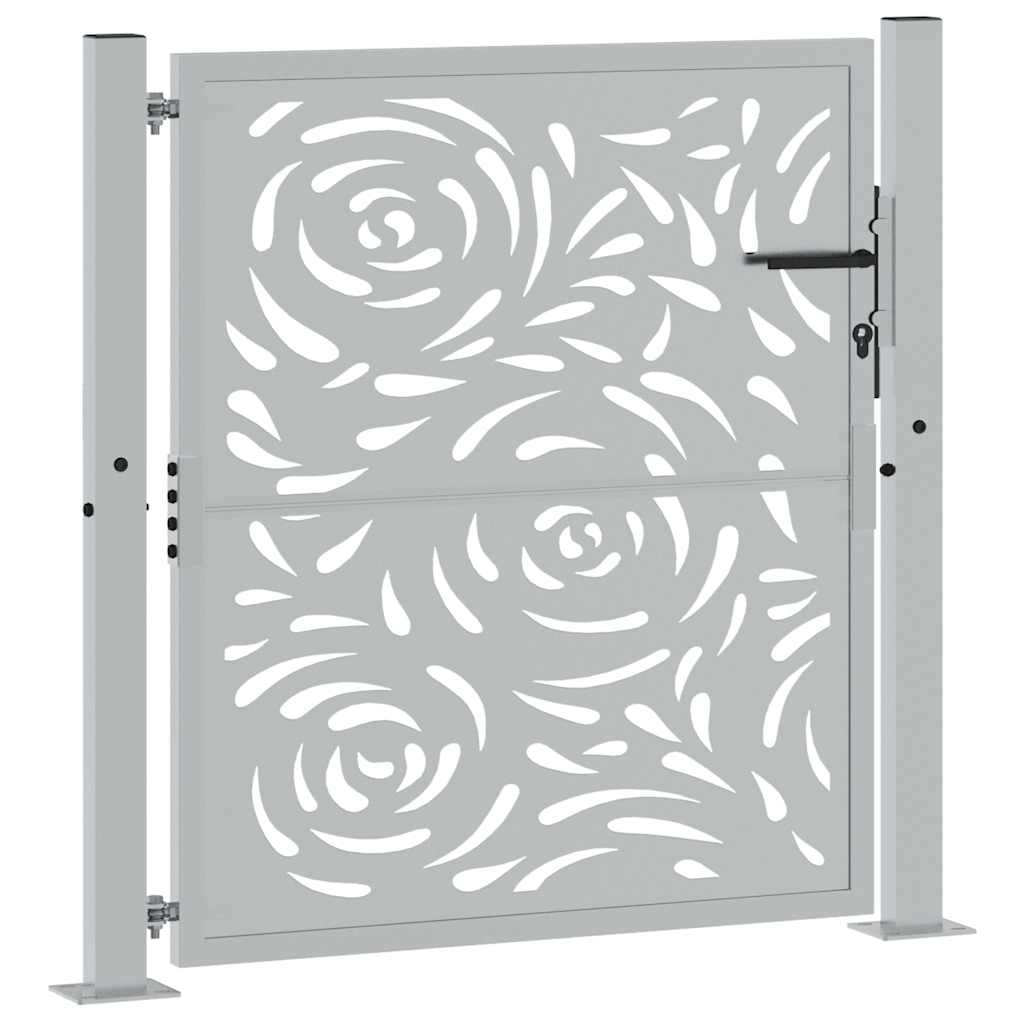 Vidaxxl Tor mit Flammendesign 100x100 cm wetterfester Stahl