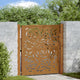 Vidaxxl Tor mit Flammendesign 100x100 cm wetterfester Stahl