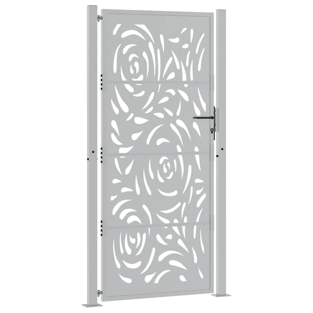 Vidaxxl Tor mit Flammendesign 100x200 cm wetterfester Stahl