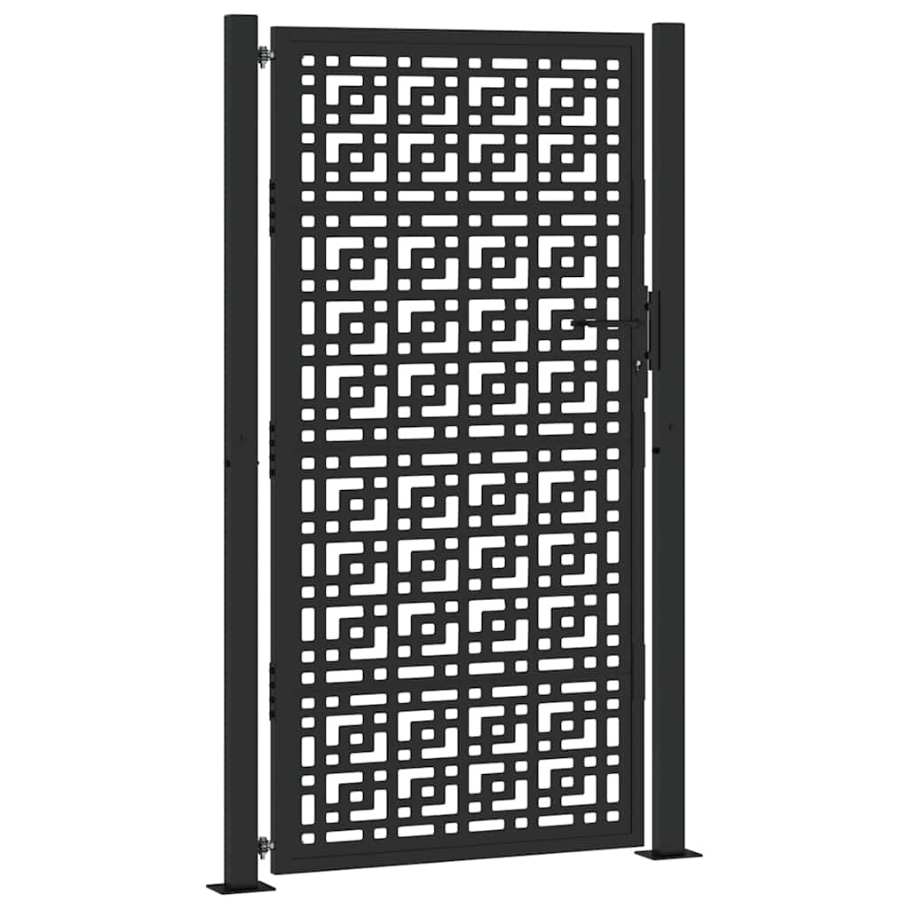 Vidaxxl Tor mit Kreuzdesign 100x175 cm Stahl schwarz